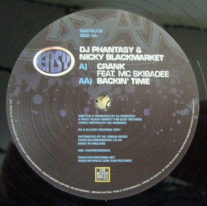 DJ Phantasy & Nicky Blackmarket Feat. Skibadee : Crank / Backin' Time (12")