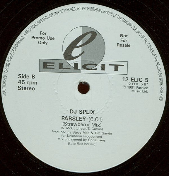 DJ Splix : Parsley (12", Promo)