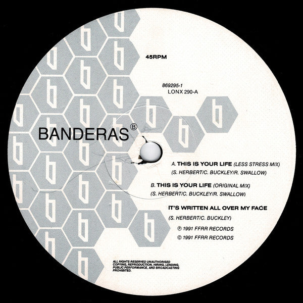 Banderas : This Is Your Life (12", Single)