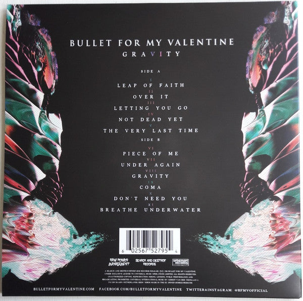 Bullet For My Valentine : Gravity (LP, Album, Ltd, Blu)