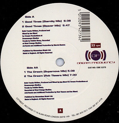 Dream Frequency : Good Times (12", Single)