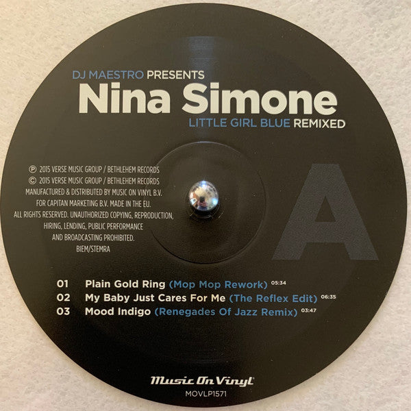 DJ Maestro Presents Nina Simone : Little Girl Blue (Remixed) (2xLP, Comp, Ltd, Num, RE, RM, Cle)