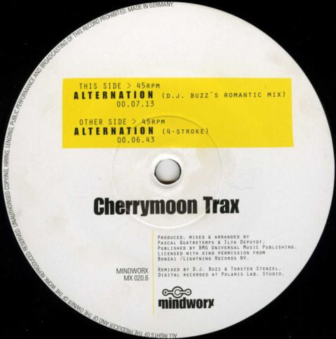 Cherry Moon Trax : Alternation (12")