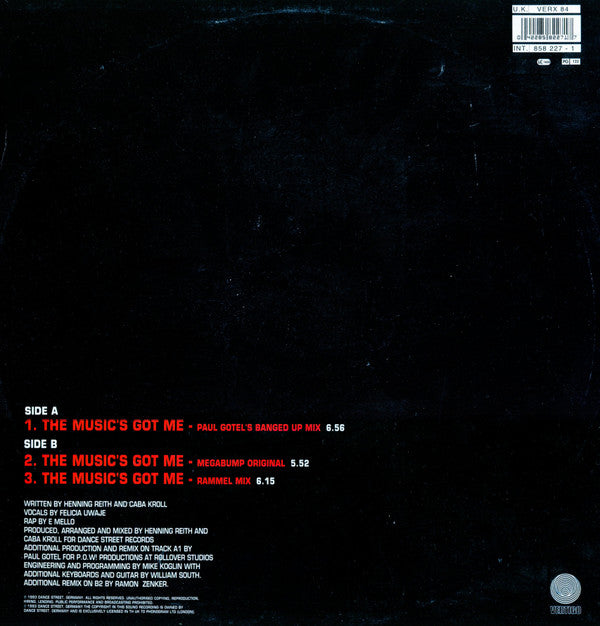 Bass Bumpers : The Music's Got Me (12")