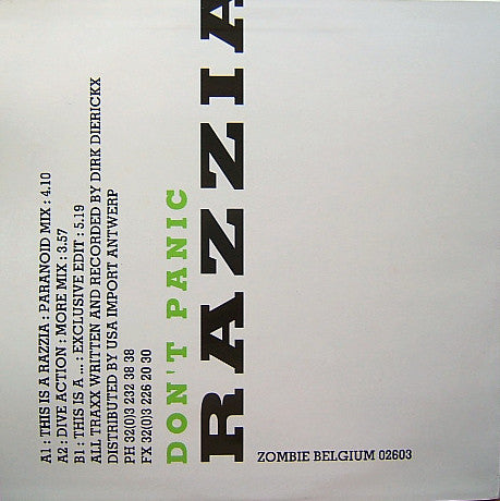 DJ Robo'jox : Razzia (12", Gre)