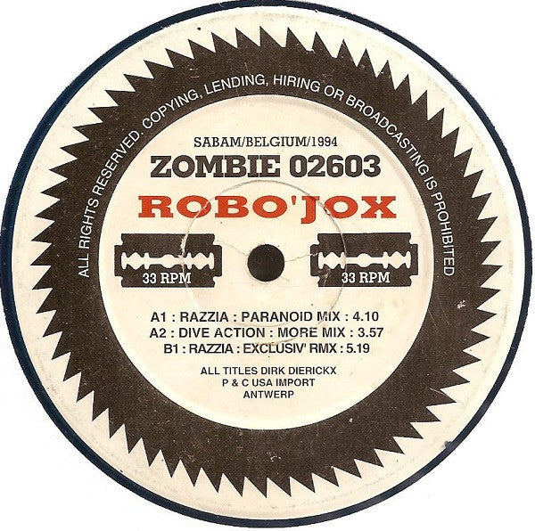 DJ Robo'jox : Razzia (12", Gre)