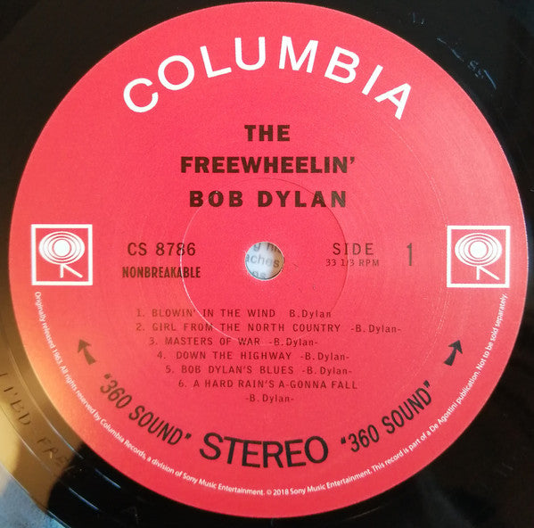Bob Dylan : The Freewheelin' Bob Dylan (LP, Album, RE, 180)