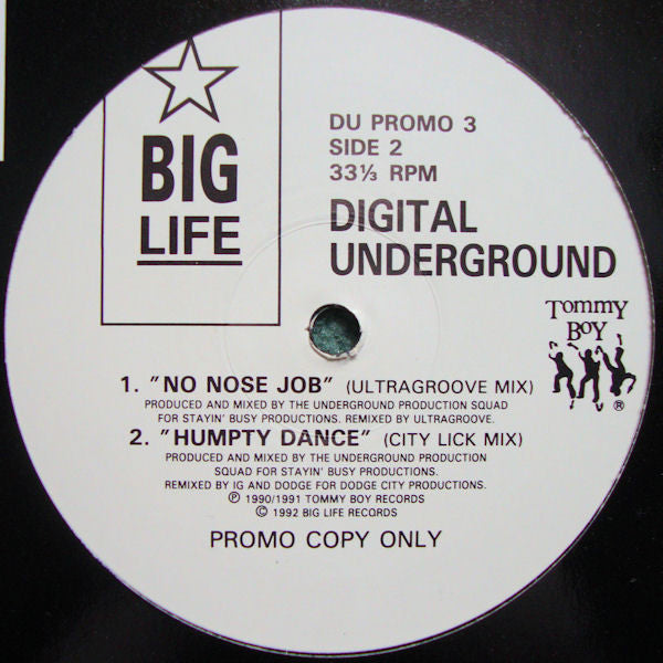 Digital Underground : No Nose Job (12", Promo)