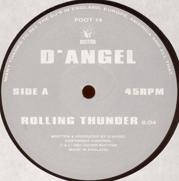 Dave Angel : Rolling Thunder (12")
