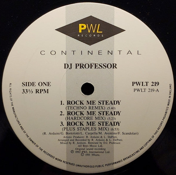 DJ Professor : Rock Me Steady (12", Single)