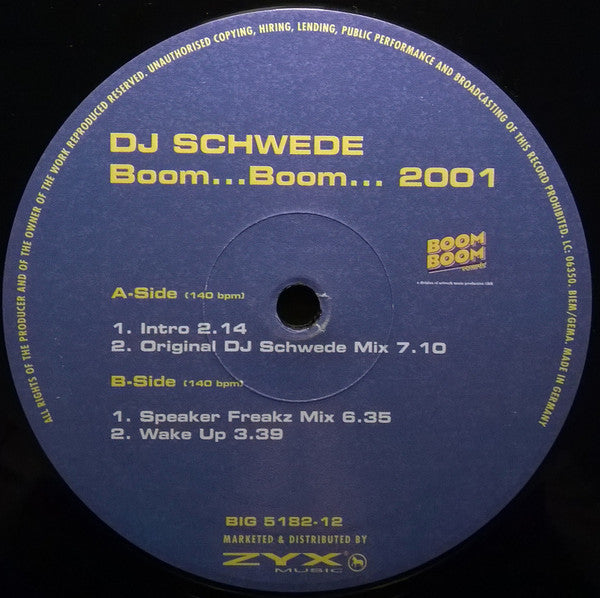DJ Schwede : Boom...Boom... 2001 (12")