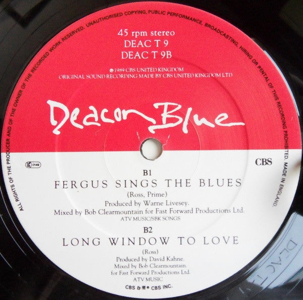 Deacon Blue : Fergus Sings The Blues (12", Gat)