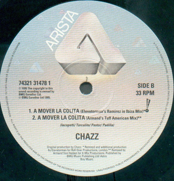Chazz (6) : A Mover La Colita (12")