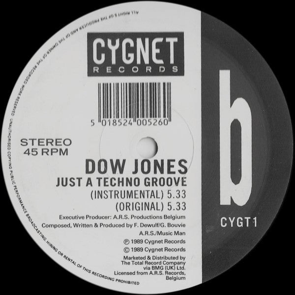 Dow Jones : Just A Techno Groove (12")