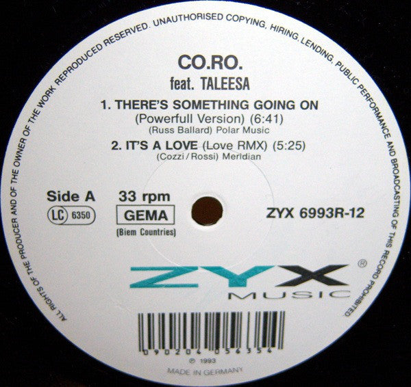 CO.RO. : There's Something Going On (Remixes) (12", Single)