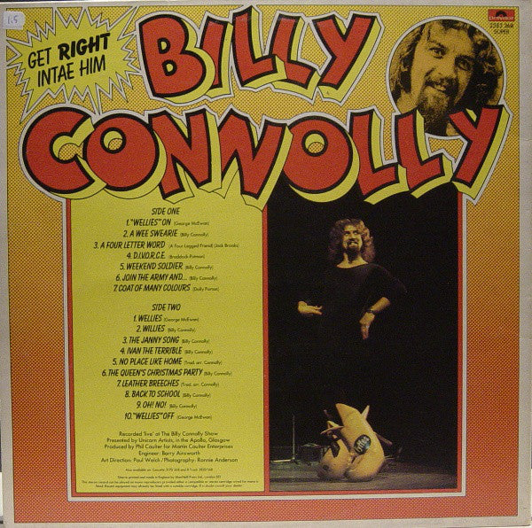 Billy Connolly : Get Right Intae Him (LP, Album, Gat)