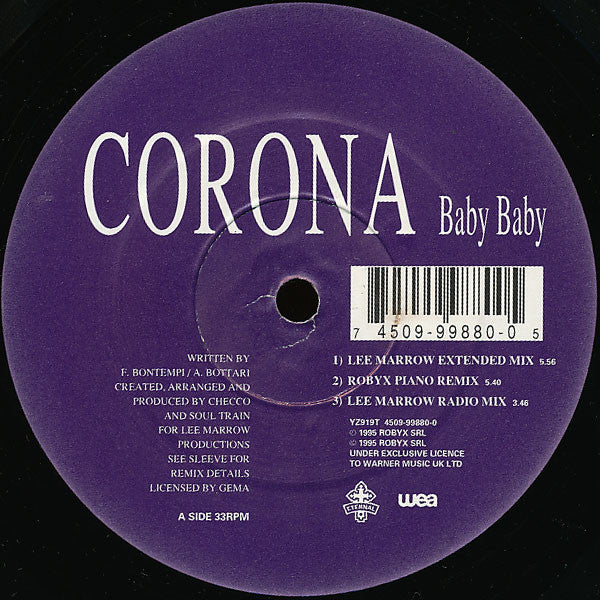 Corona : Baby Baby (12", Single)
