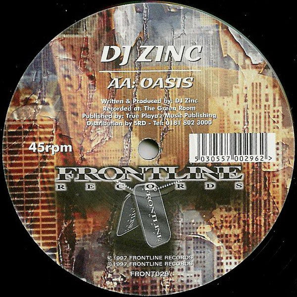 DJ Zinc : It's Like That / Oasis (12")