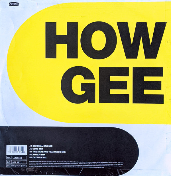 Black Machine : How Gee (12", Single)