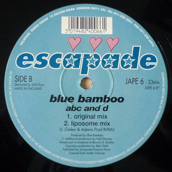 Blue Bamboo : ABC And D (12", Bar)