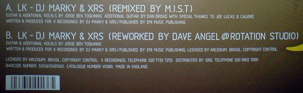 DJ Marky & XRS : LK (The Remixes) (12")