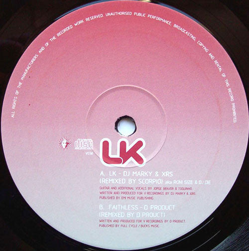 DJ Marky & XRS / D Product : LK (Scorpio Remix) / Faithless (D Product Remix) (12")