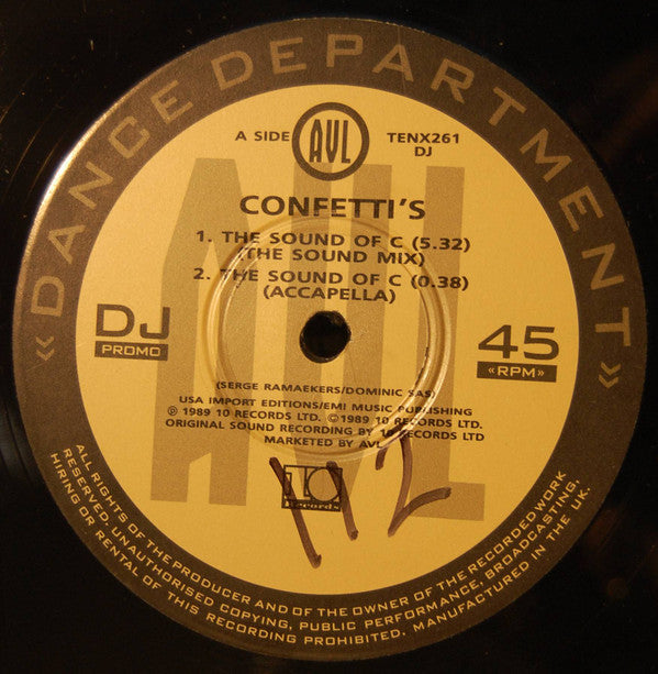Confetti's : The Sound Of C (12", Promo)