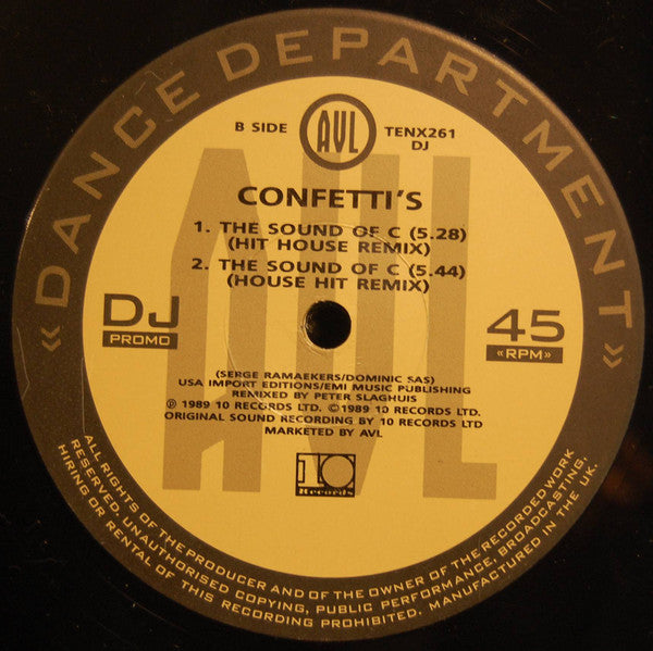 Confetti's : The Sound Of C (12", Promo)