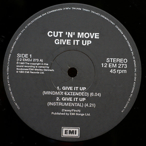 Cut 'N' Move : Give It Up (12")