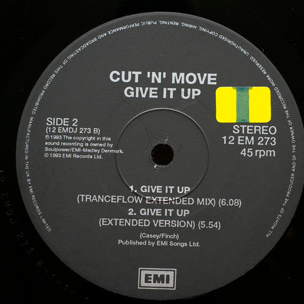 Cut 'N' Move : Give It Up (12")