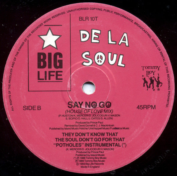 De La Soul : Say No Go (12", Single)