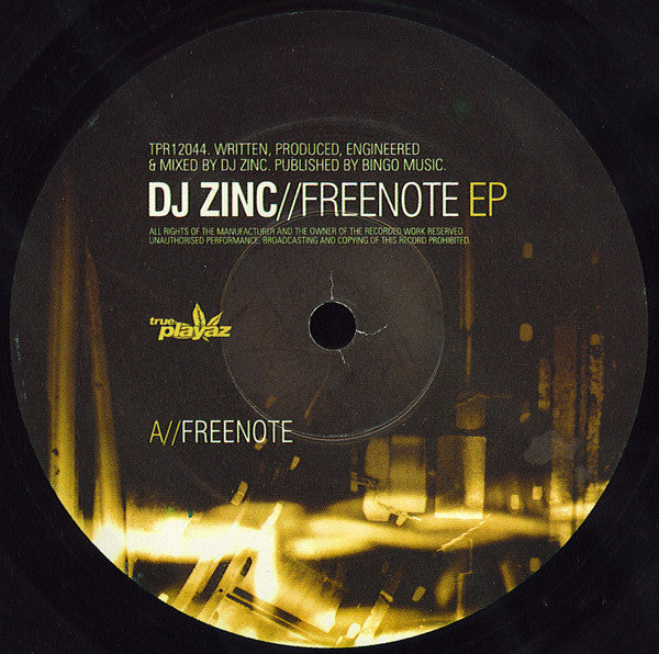 DJ Zinc : Freenote EP (2x12", EP)