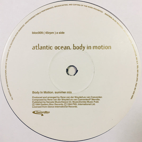 Atlantic Ocean : Body In Motion (12", Single)