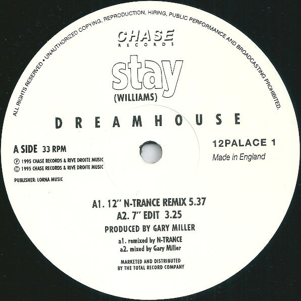 Dreamhouse (11) : Stay (12", Maxi)