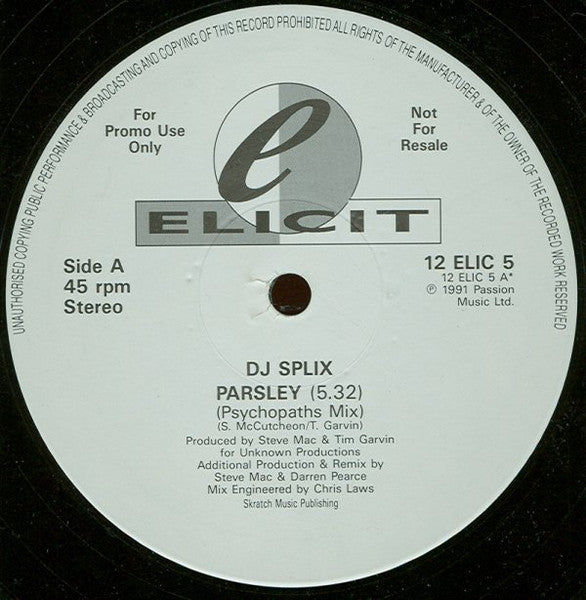 DJ Splix : Parsley (12", Promo)