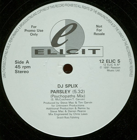 DJ Splix : Parsley (12", Promo)