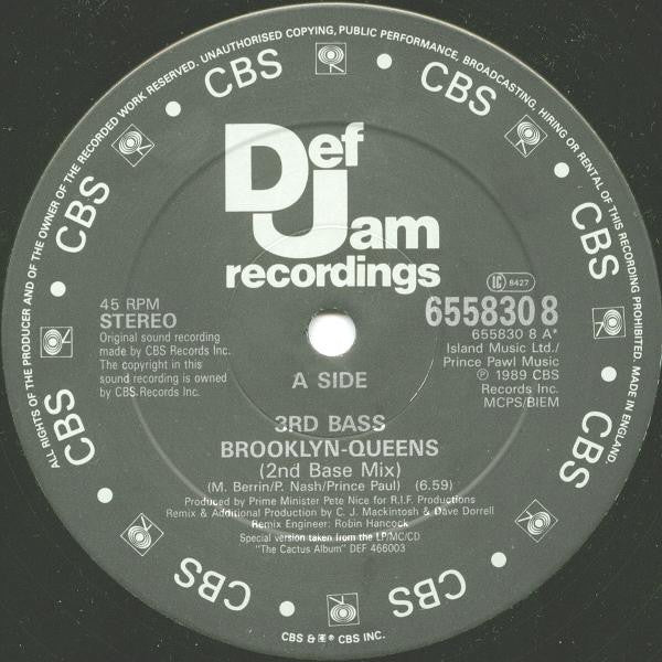 3rd Bass : Brooklyn-Queens (12")