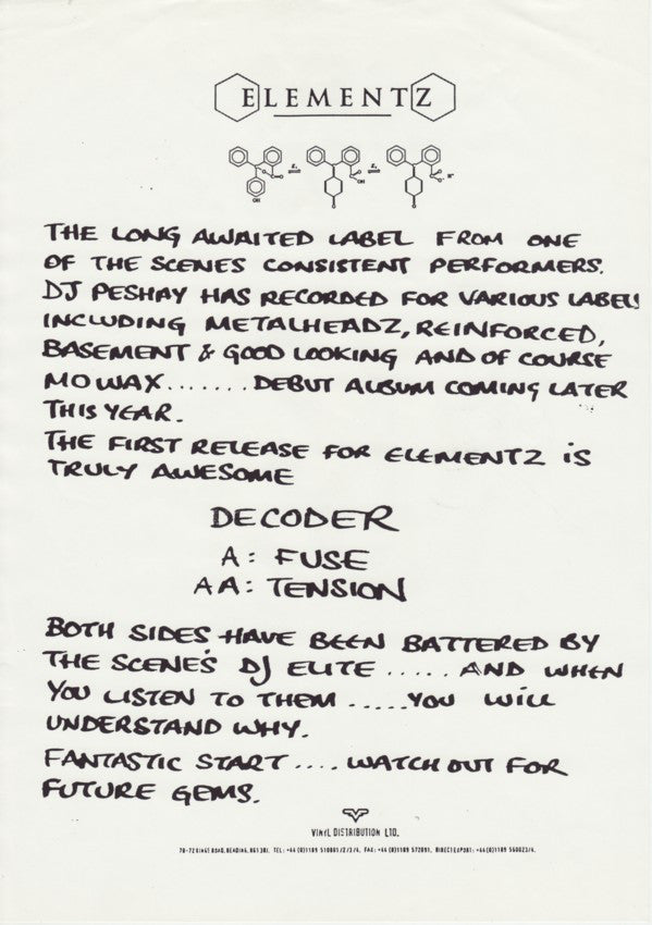 Decoder : Fuse / Tension (12", Promo)