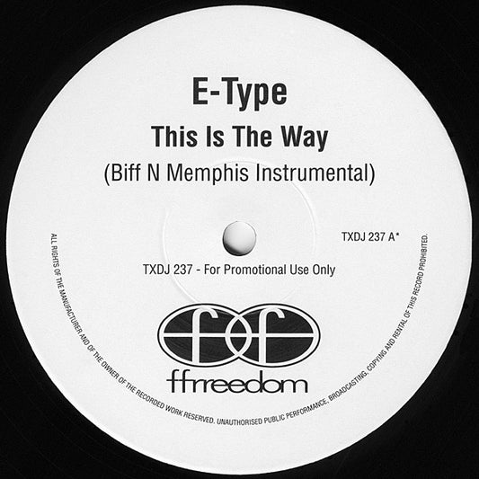 E-Type : This Is The Way (12", Promo)