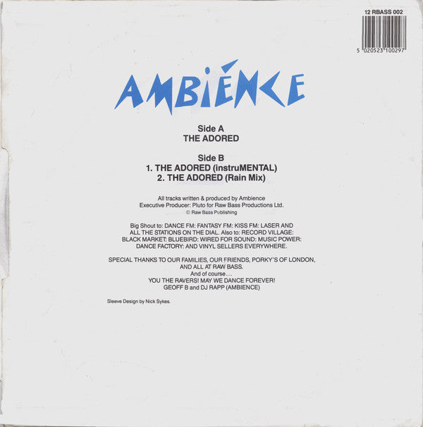 Ambience : The Adored (12")