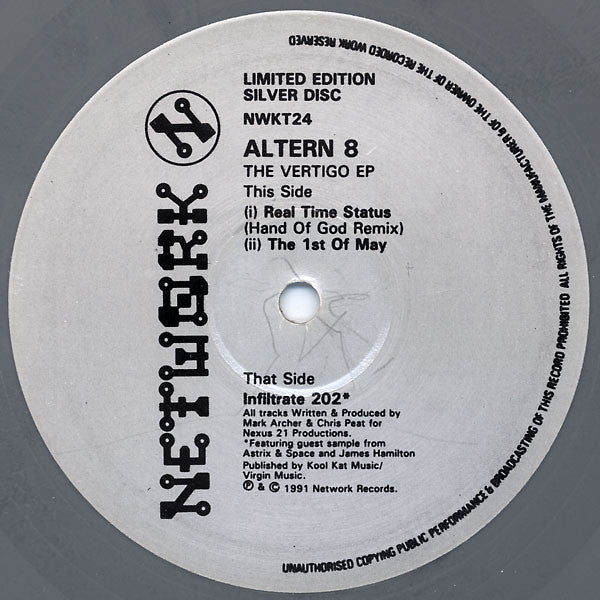 Altern 8 : The Vertigo EP (12", EP, Ltd, MP, Sil)