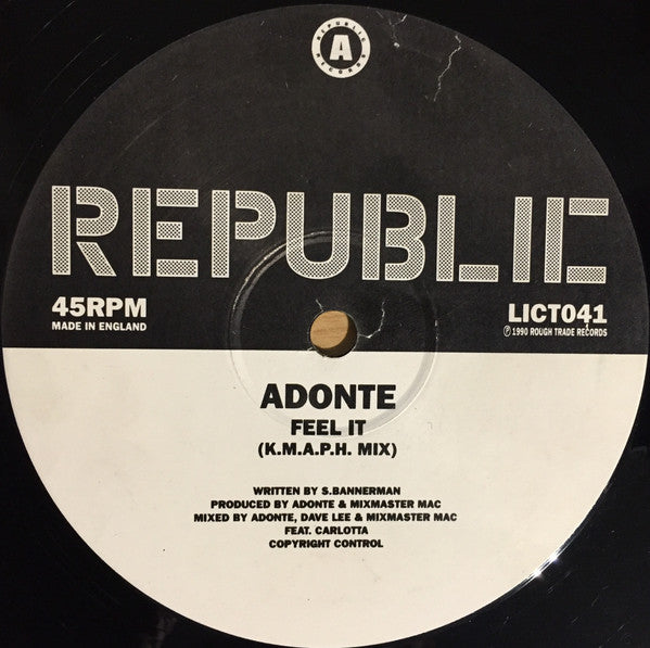 Adonte : Feel It (12", Promo)