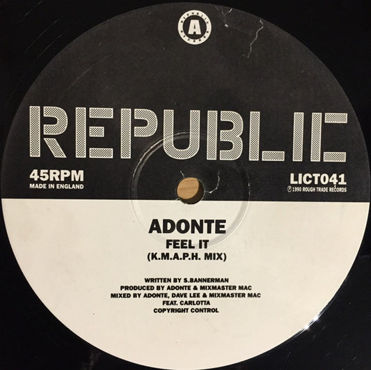 Adonte : Feel It (12", Promo)