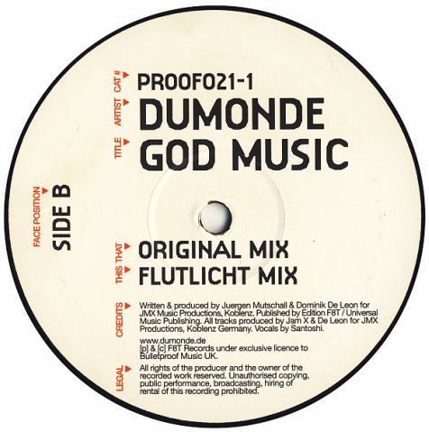 DuMonde : God Music (12")