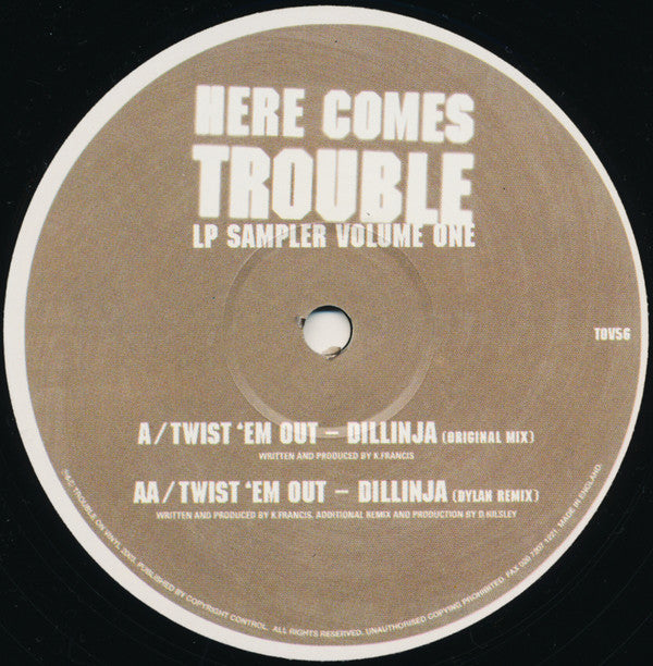 Dillinja : Here Comes Trouble (LP Sampler Volume One) (12", Smplr)
