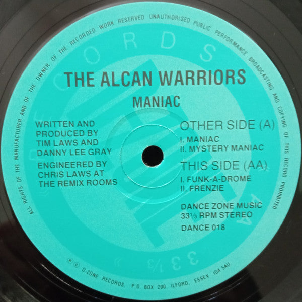 The Alcan Warriors : Maniac (12", EP)