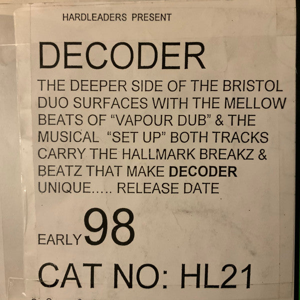 Decoder : Vapour Dub / Set Up (12", Promo, W/Lbl)