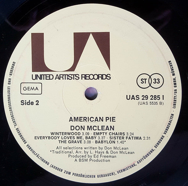 Don McLean : American Pie (LP, Album)