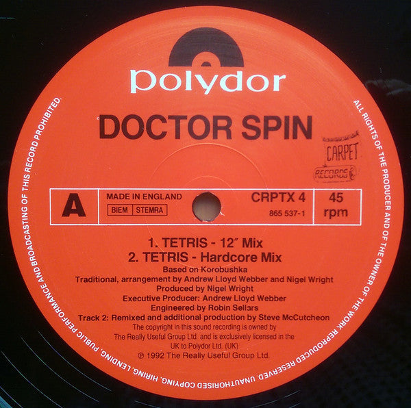 Doctor Spin : Tetris (12")