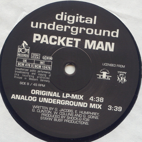 Digital Underground : Packet Man (The C.J. Mackintosh Remixes) (12")